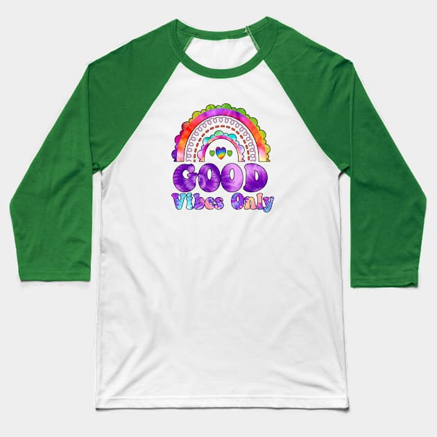70s good vibes only Baseball T-Shirt by KZK101